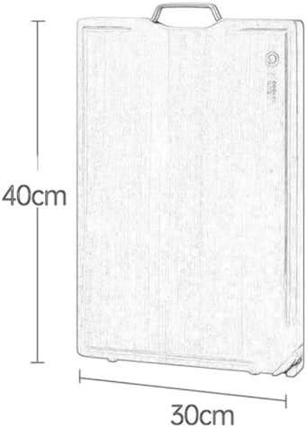 Large Reversible Wooden Cutting Board with Metal Handle Juice Grooves