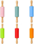 Toyvian Silicone Rolling Pins, 6Pack Mini Non Stick Dough Rollers