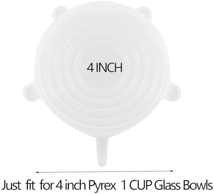Silicone Replacement Lids for Pyrex 7202-PC, 6 PCS