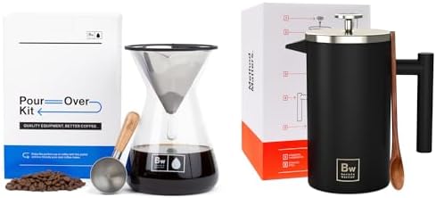 Barista Warrior French Press and Pour Over Coffee Maker Set