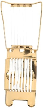 Golden Stainless Steel Egg Slicer with Non Slip Grip for Breakfast