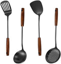 304 Stainless Steel Kitchen Utensils Set, 4 Pcs, Black
