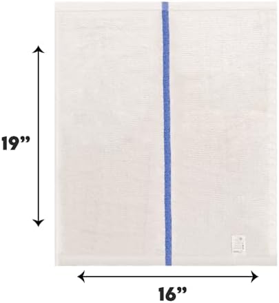 ZUPERIA Bar Mop Towels - 12 Pack (16"x19") - 100% Cotton High