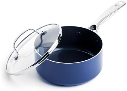 Blue Diamond 2QT Diamond Infused Ceramic Nonstick Sauce Pan with Lid