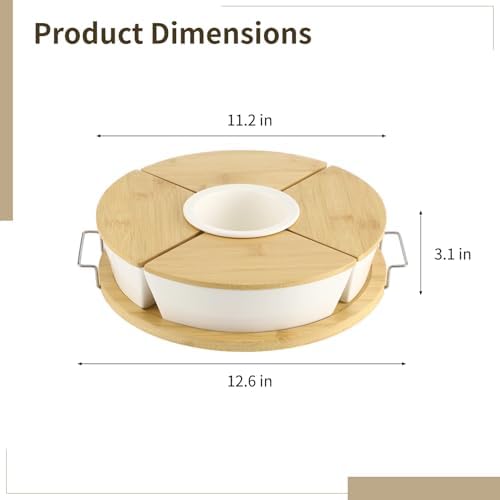 Taco Bar Serving Set for a Party, Veggie Tray Platter with Lid