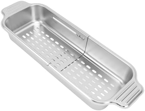 304 Stainless Steel Over The Sink Strainer Basket Extendable Kitchen