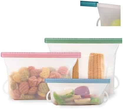 GripStic Steam + Store Bags, Reusable Silicone Bags. Microwave Safe