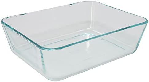 Pyrex 7212 11-Cup Glass Dishes with Dark Blue Lids, 2-Pack