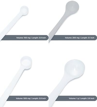 Dosing spoon | milligram measuring spoons set of 4 | exact dosing