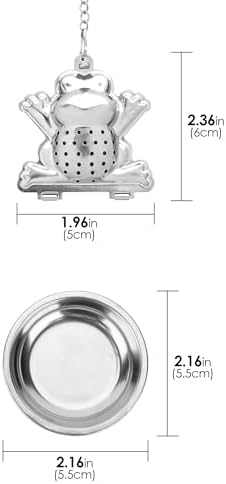 2PCS Frog Tea Infuser Set - Stainless Steel Mesh Loose Leaf Tea