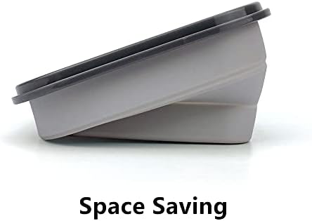 CARTINTS Collapsible Camping Bowl, Silicone Food Container with Lid