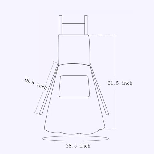 Cotton Kitchen Cooking Apron,Adjustable Neck Cute Chef Classic Striped