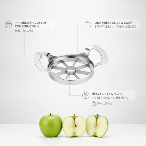 Effortless Apple Dividing with Uniform Wedges, Zinc Alloy Fruit