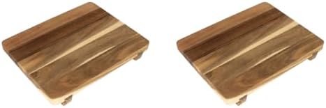 14x11 Acacia Wood Cutting Board with Feet for Griddle