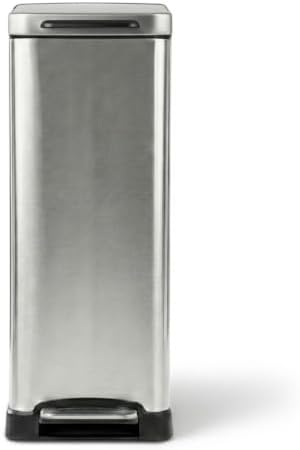 Home Zone Living 12 Gallon Kitchen Trash Can, Slim Fit Design