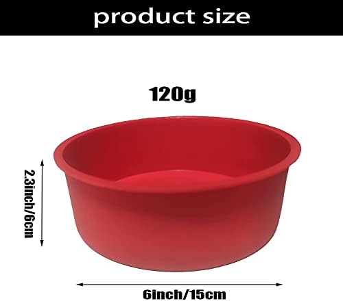 2pcs 6 Inch Silicone Cake Pan for Baking, Round Cake Molds Pan