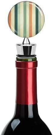 Retro Striped Wine Stopper Vacuum Alloy Wine Bottle Stopper Reusable