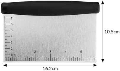 Dough Scraper with Handle, Stainless Steel Pastry Bench Scraper Cutter