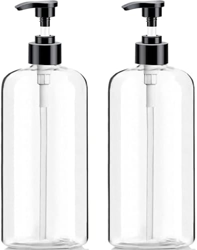Empty Plastic Pump Bottles, 2 Pack, 32 Oz