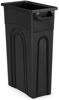 23 Gallon Narrow Tall Plastic Garbage Container, Black