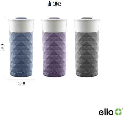 Ello Ogden 16oz Ceramic Travel Mug with Splash-Resistant Slider Lid