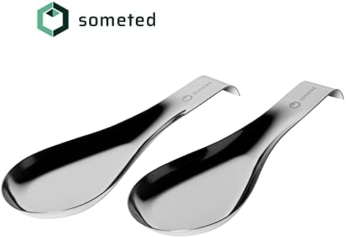 Stainless Steel Spoon Rest-Spatula Ladle Holder Set of 2 Stainless