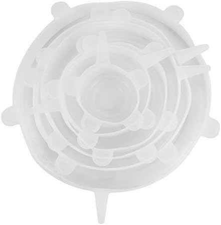 Silicone Stretch Lids, 6-Piece Transparent Bowl Covers