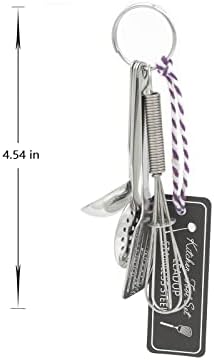 Mini Stainless Steel Kitchen Tool Set with Keychain(3.5"),Set of