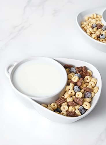LE TAUCI Chip and Dip Bowls, Anti-Soggy Cereal Bowl, Soup and
