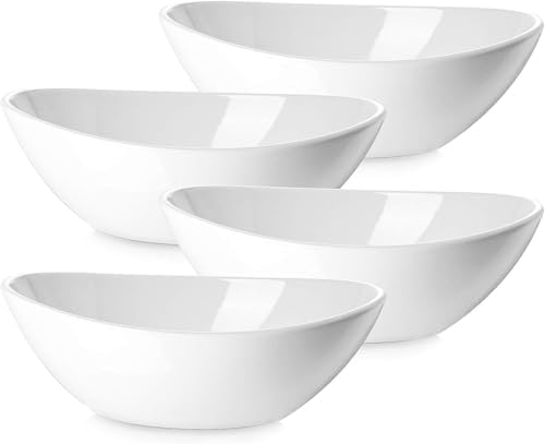 DOWAN 9.25" Serving Bowls, Large Oval Serving Dishes for Wedding and