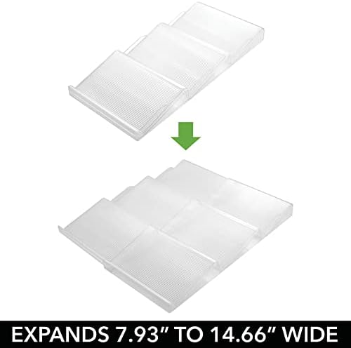 mDesign Expandable Plastic Deluxe Spice Rack, Drawer Organizer for