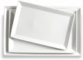MIECOO Large Serving Platters, 16/14/12 Inch White Serving Trays Set