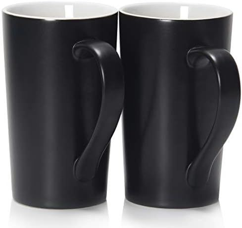 20 oz Large Coffee Mugs, M007 Tall Ceramic Cup with Handle for Dad