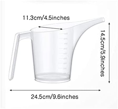 Transparent Plastic Funnel Measuring Cup Large Capacity Long Nozzle