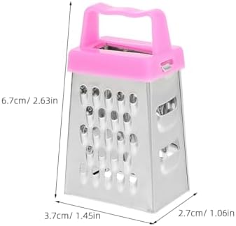 Ciieeo 6 Pcs Mini Cheese Grater Set, 4-Sided Stainless Steel Small Box