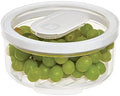 iDesign Small Round Fridge Produce Bin - Clear/White
