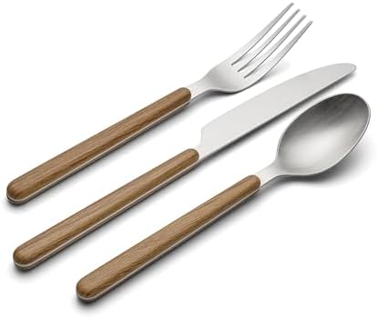 Oneida 24 Seven Faux Wood 12-Piece Silverware Set for 4, Flatware