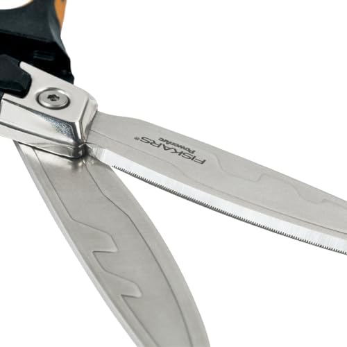 Fiskars PowerArc Heavy-Duty Scissors, Up to 30% More Power, Length