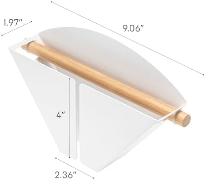 Yamazaki Home Magnetic Coffee Filter Case, Size 04, Steel and Wood