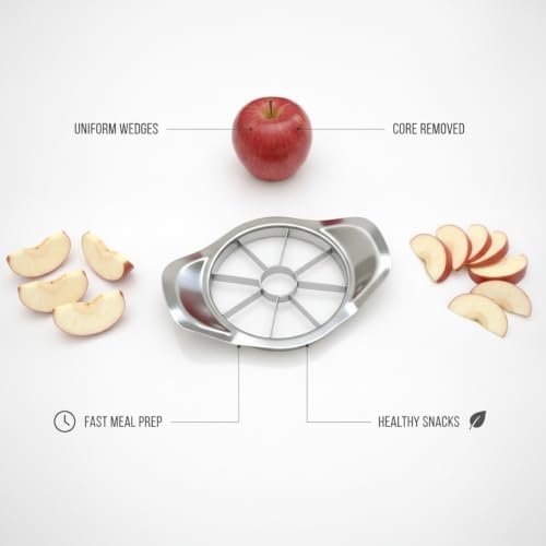 1 Pack Apple Slicer Corer, Stainless Steel Fruit Divider for Uniform