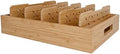 Natural Bamboo Storage Tray with 5 Custom Dividers, Deep Drawer