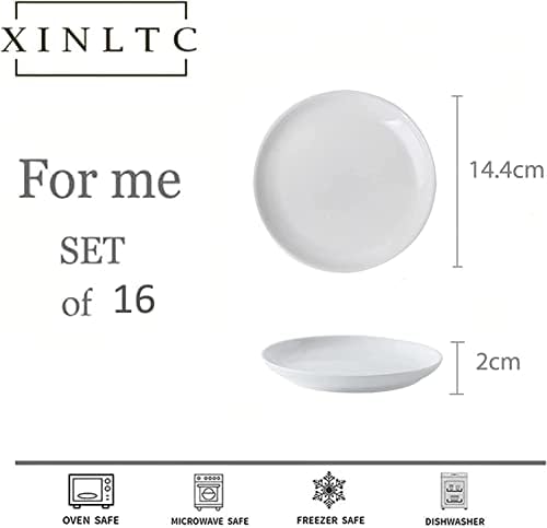 Ceramic Appetizer Plates, 5.6 Inch Small Dessert Plates Set of 16