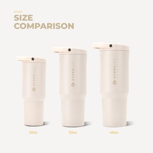 HydroJug Sport 32 oz Insulated Stainless Steel Water Bottle, Cream