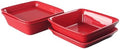 Casserole Dish 15.22 Ounce Ceramic Square Bakeware Set with Lids, Set