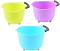 OUNONA L 2l 1l Mixing Bowls with Lids, Nesting Fruit Vegetable Wash