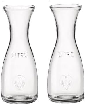 Bormioli Rocco Misura PZ Carafe Set of 2-8.5 Oz. Mini Glass Carafes