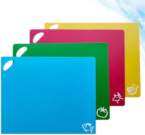 4 Pcs PP Cutting Board Set for Kitchen Vegetables Meat