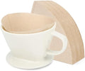 Segarty Pour Over Coffee Maker Set - Single Cup White Ceramic Coffee