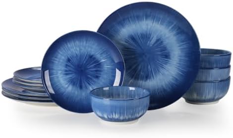 Sweejar Ceramic Dinnerware Service of 4,12 pcs Plate and Bowls for