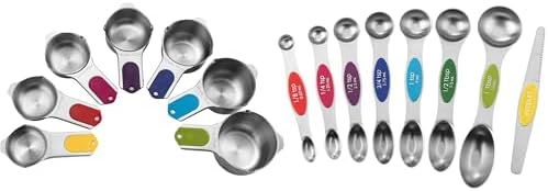 Spring Chef Stainless Steel Magnetic Measuring Cups, Set of 7 & Heavy